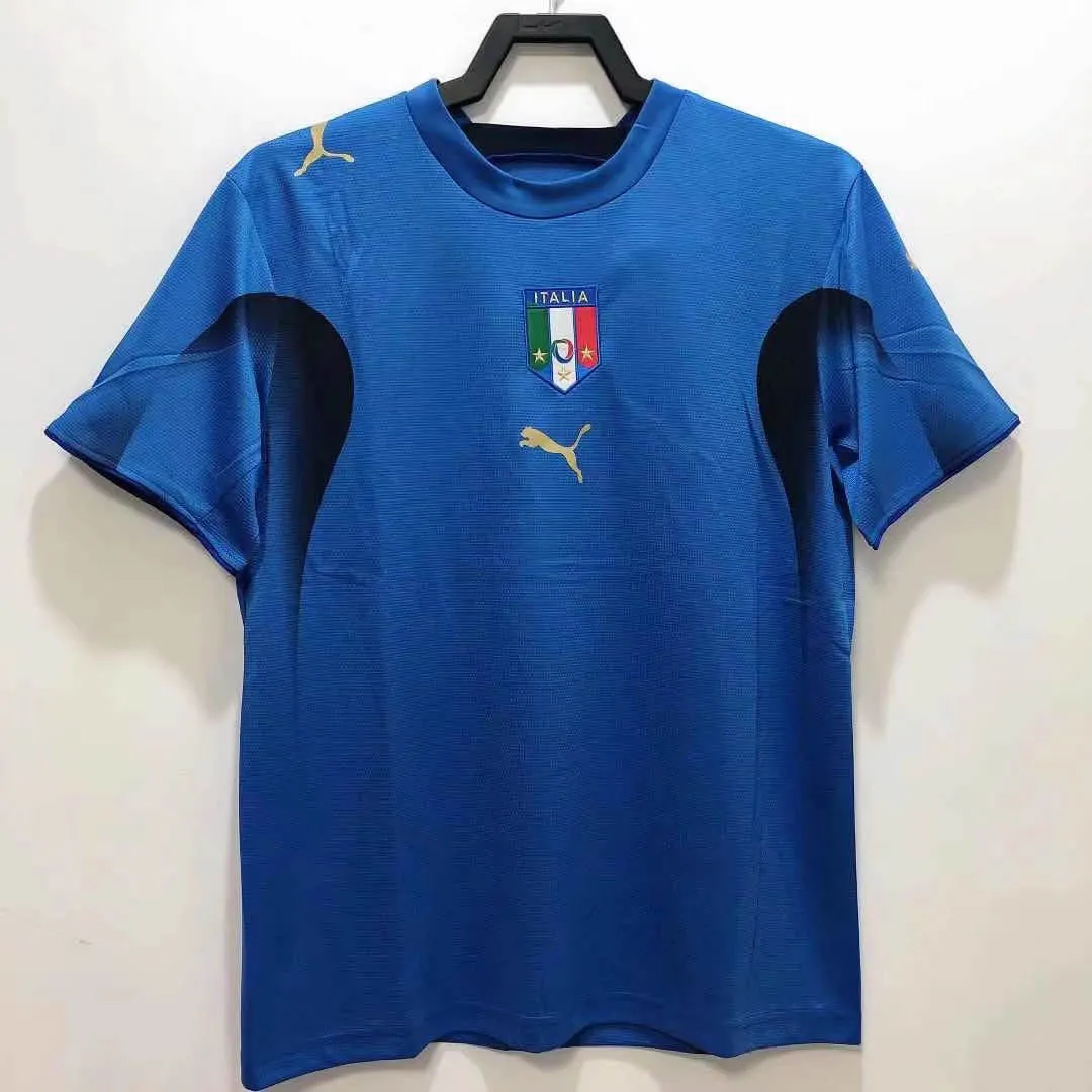 イタリア代表 ホーム 2006 レトロ ユニフォーム 半袖 Tシャツ