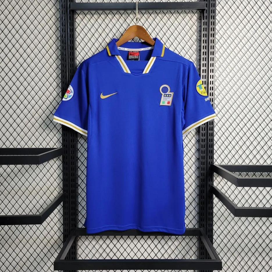 イタリア代表 ホーム 1996  レトロ ユニフォーム 半袖 Ｔシャツ