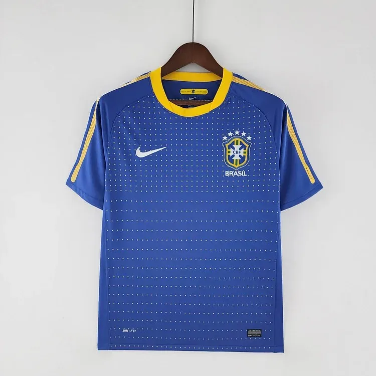 ブラジル代表 アウェイ 2010 レトロ ユニフォーム 半袖 Tシャツ
